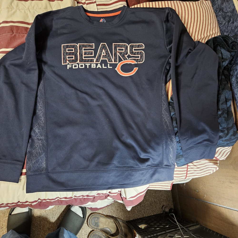 Majestic Bears Football Navy Sweatshirt